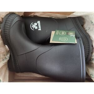 Kamik Toddler Stomp Rain Boots Black Size 6 Waterproof Vegan Made Canada